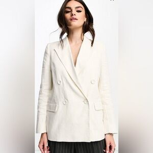 & other stories linen white blazer brand new